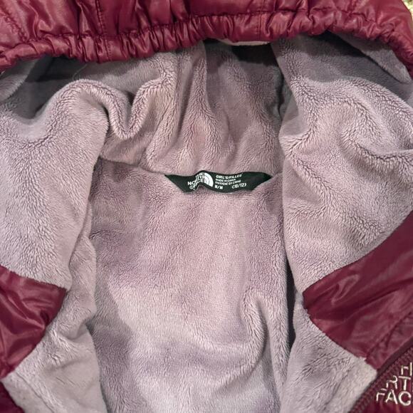 The North Face Girl Moondoggy 2.0 Hooded Jacket Sz.M Pink Goose Down 550 Quilted - Picture 2 of 8